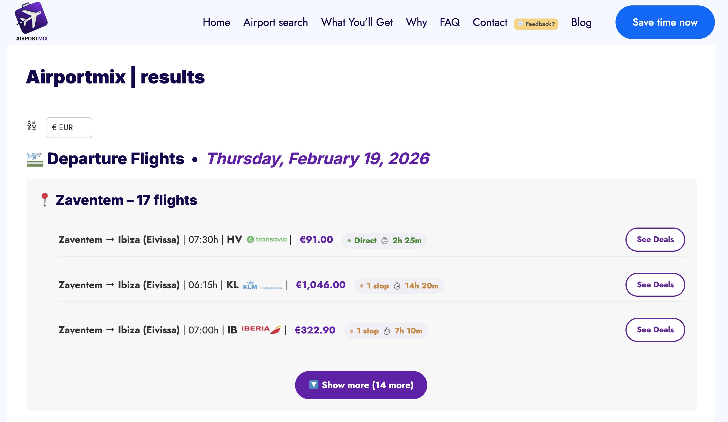 Compare nearby European airports for Ibiza and Faro flights